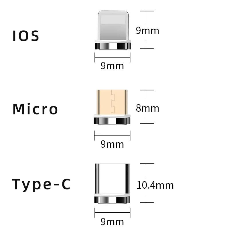 7pin Magnetic Tips NNBILI Magnetic Cable Type C Micro USB Magnet Replacement Part Fast Charging Magnet Adapter Tips for iPhone