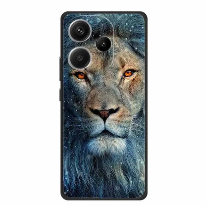 Animals Soft Silicone TPU Back Cover with Wolf Protective Bumper for Xiaomi POCO F6 5G – For POCO F6