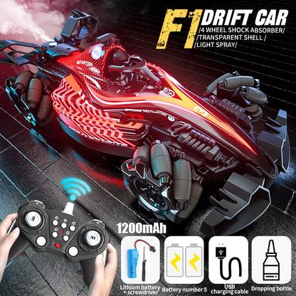 Drift RC Car Remote Control Car Racing Spray 2.4G High Speed Off Road Competition Vehicle RC Boys Toys for Children Christmas