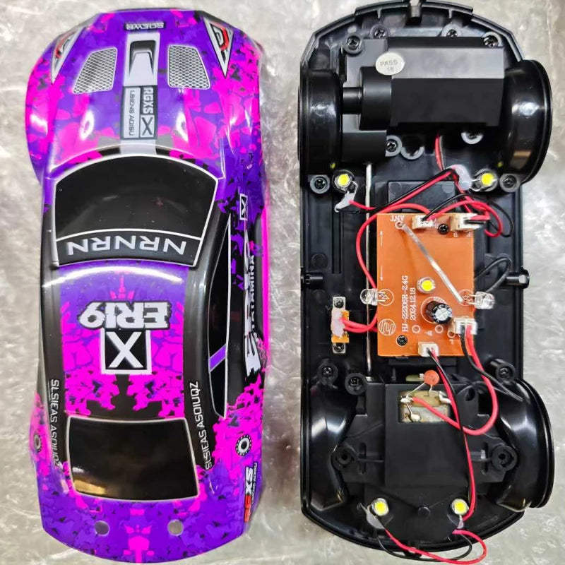 1:22 4WD RC Drift Car: Interchangeable Tires, LED Lights