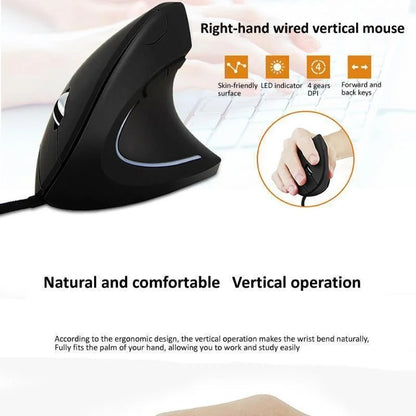 Right Hand Vertical RGB Mouse Ergonomic Gaming Mouse 3200DPI