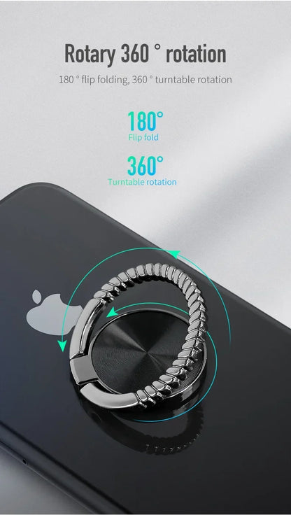 360° Rotaing Adjustabl Magnetic Car Mobile Phone Stand Metal Magnet Ring Holder Bracket Sticker for iPhone 14 13 Huawei Xiaomi