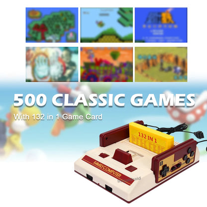 8 Bit Video Game Console Built in 500 Classic Games Family Computer TV Game Console Support Game Cartridge For FC Retro Gaming