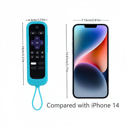 Silicone luminous remote control cover for Roku TV Remote / Roku Simple Remote / Roku Voice Remote (without Headphone Jack)