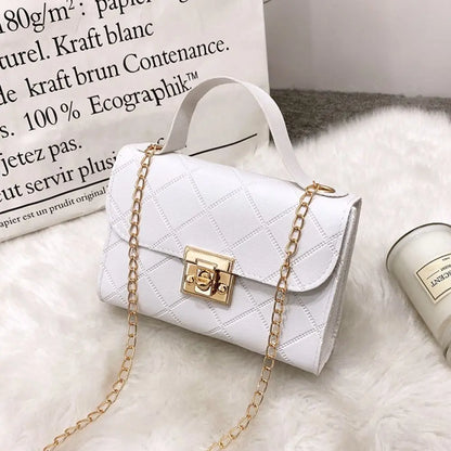 Fashion Mini Handbag: Solid Color, Casual Chain Shoulder Pouch