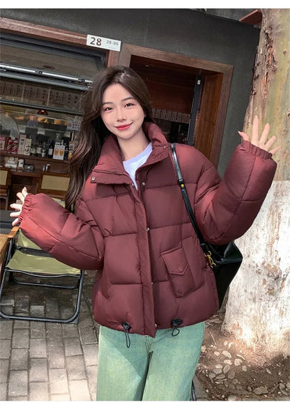 Women's Short Warm Cotton Coat Korean Style