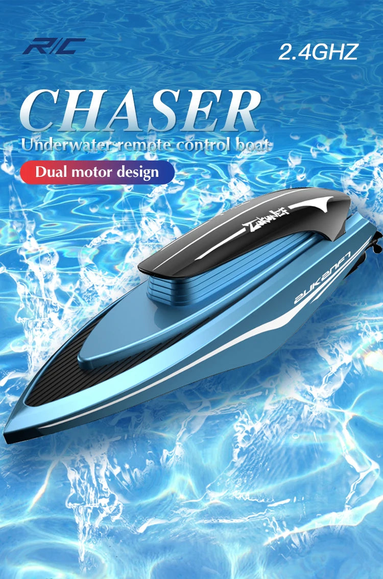 2,4G Minifjärrkontroll Speedboat High Speed ​​30KM/H Barns RC Racing Båtskeppstävling Race Båtar Leksaker för barn Present