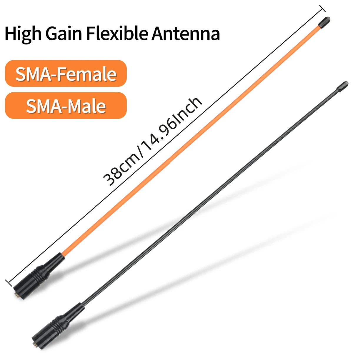 ABBREE Walkie Talkie Antenna SMA Female Male VHF UHF Band Tri-Band GMRS for BaoFeng UV-5R BF-888S Quansheng UV-K5 K6 Ham Radio