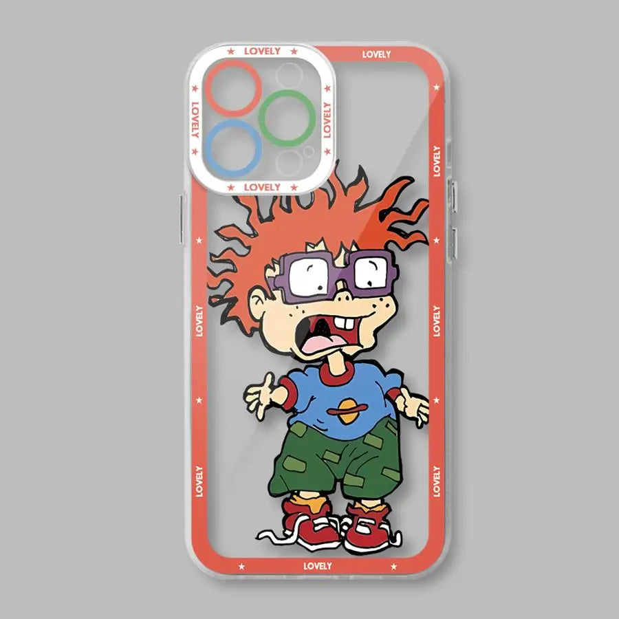 Movie R-Rugrats Cartoon Reptar telefonfodral för Apple iPhone 15 16 Pro XS Max 13 14 Plus XR SE 7 8 12 11 Pro plus Matte