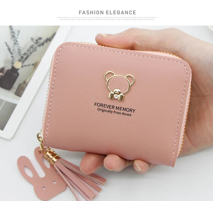 2024 Short Women Wallets – Mini Cute Coin Pocket Card Holder, Female Purse, New Fashion Kpop Small Wallet for Girls.