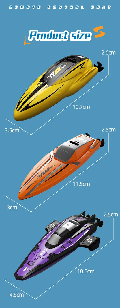 2.4G RC Mini Stunt Speedboat Remote Control double motor High-speed Ship Waterproof Model Kids Toys Water Pool Multiplayer Game