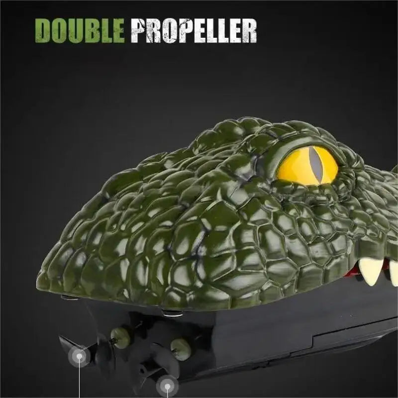 RC Boat Crocodile Head Remote Control High Speed Boat Kids Toys Boys Joke Alligator Decoy Pool Water River Game Spoof Party Gift