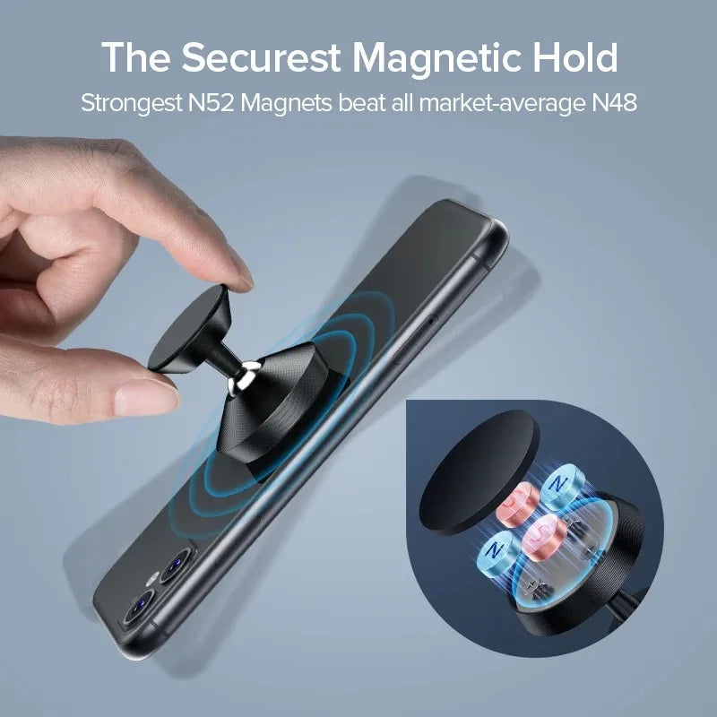 Car Phone Holder Magnetic Universal Magnet Phone Mount for iPhone 15 Samsung in Car Mobile Cell Phone Holder Stand GPS Support