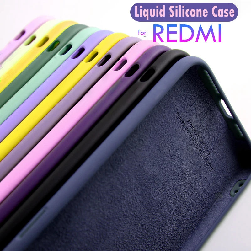 Luxury Liquid Purple Silicone Phone Case for Xiaomi Redmi Note 5 6 7 8 8T 9 9s 10S 10 Pro Fundas Redmi 8 8A 9 9A 9C 10A 10C Cover Case