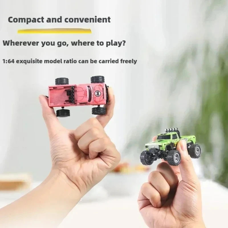 RC Cars 1:64 Metal Mini Drift Rc Car Remote Control Car High-Speed Off-road Climbing Racing Cars Children's Toys for Kids Custom