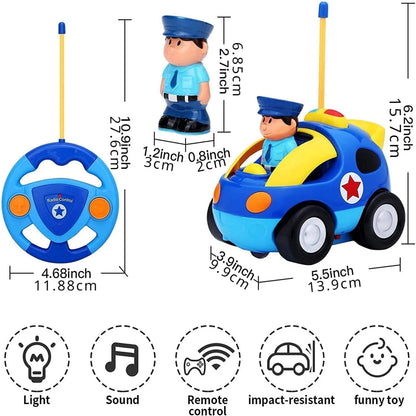 Remote Control Car: Toddler-Friendly, Police Car