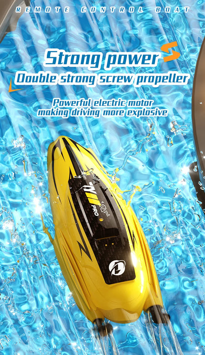 2.4G RC Mini Stunt Speedboat Remote Control double motor High-speed Ship Waterproof Model Kids Toys Water Pool Multiplayer Game