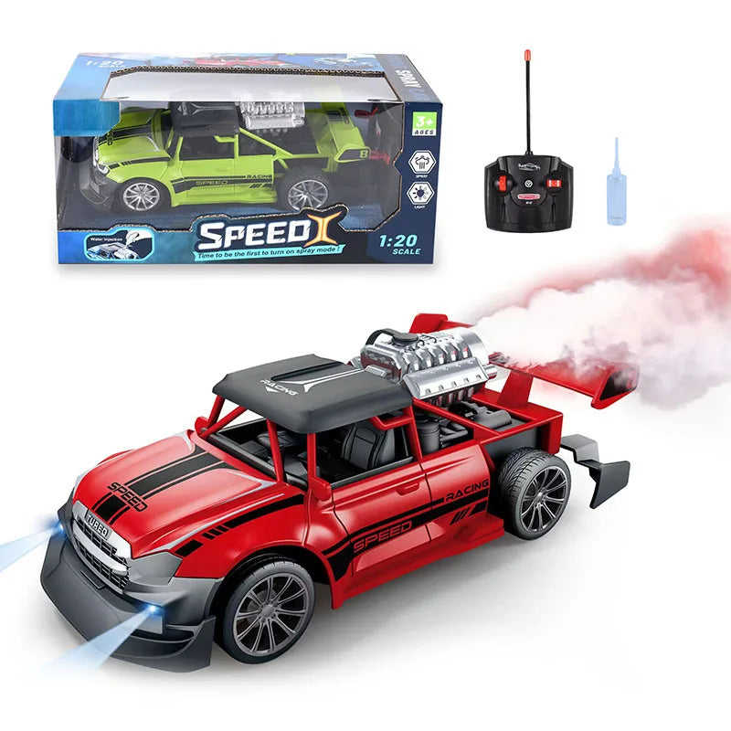 RC Car Drift 1:20 Stunt with Spray Light Remote Radio Controlled Car Children's Competitive Racing Cars and Trucks Toys for Boys