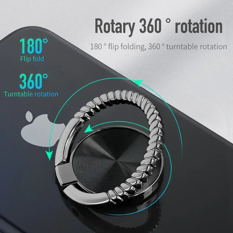 360° Rotaing Adjustabl Magnetic Car Mobile Phone Stand Metal Magnet Ring Holder Bracket Sticker for iPhone 14 13 Huawei Xiaomi