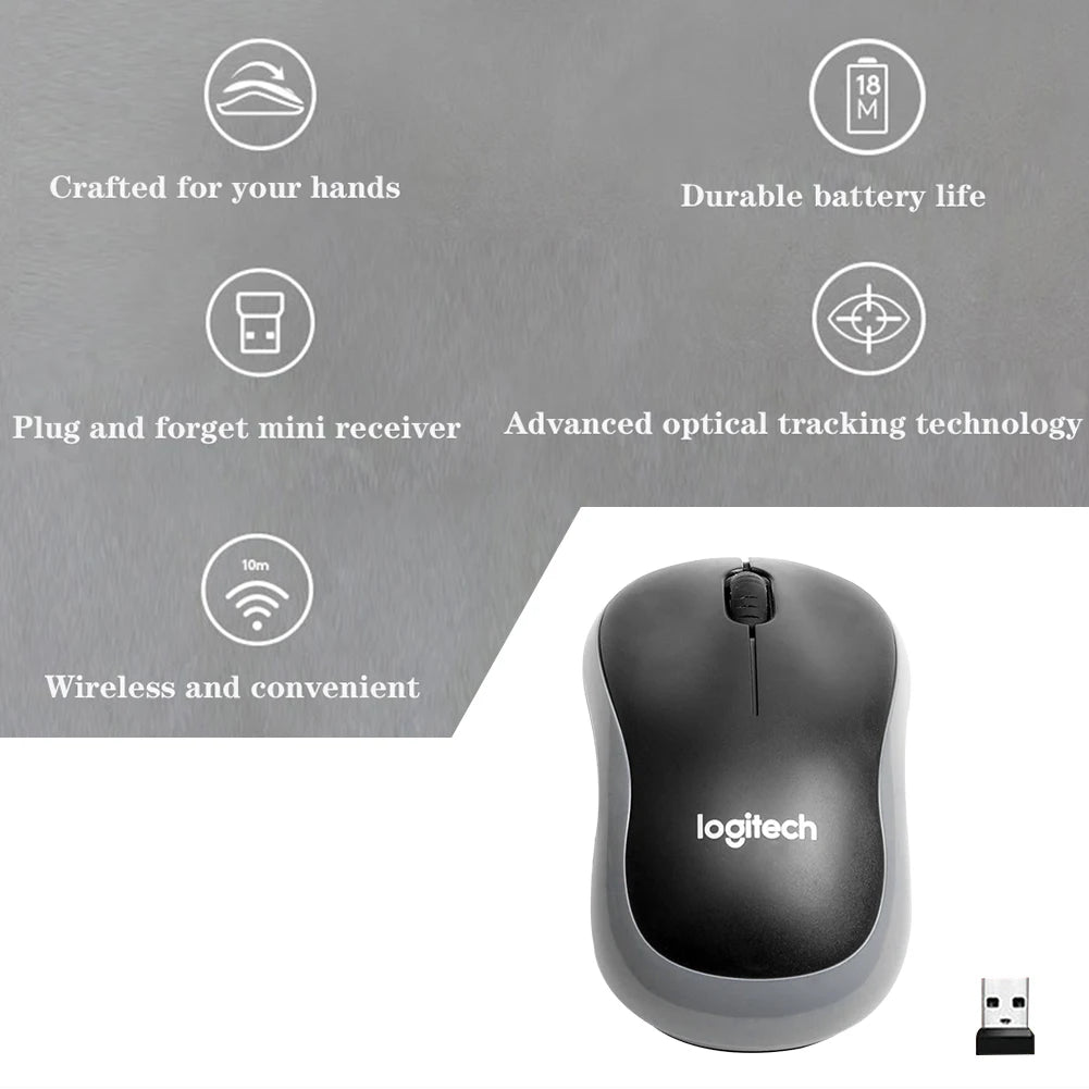 Logitech M185 Wireless Mouse 2.4Ghz USB Mice USB R Window