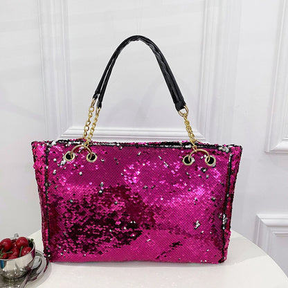 Sequin Portable Bag: Large Capacity, Travel, Versatile