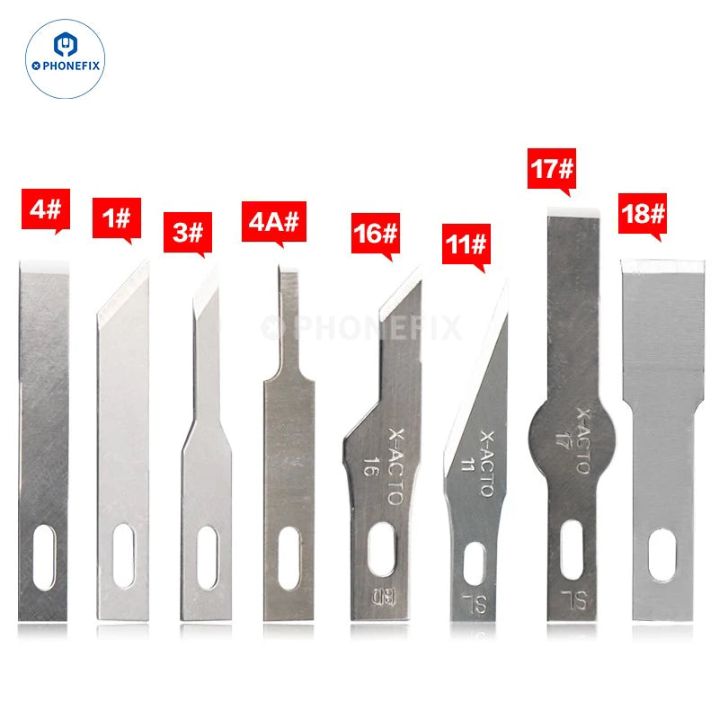 10st skalpellknivblad Gravering Halkfri metall skalpellknivbyte Craft Blades PCB Reparation Handverktyg