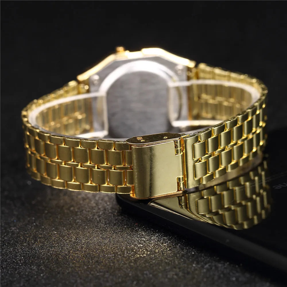 2024 Digital Watches For Men Sports Waterproof Bracelet Clock Gold Electronice LED Wristwatch Women Casucal montre homme relogio