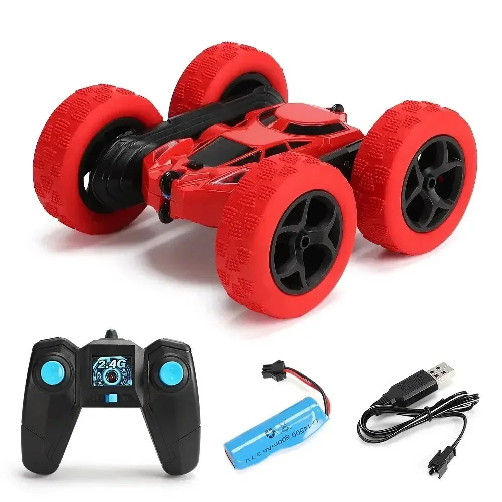 RC-stuntbil för barn – dubbelsidiga flip-fjärrkontrollbilar, 2,4G höghastighets, 360° rotation Drift Auto-leksaker, perfekt present till pojkar och flickor