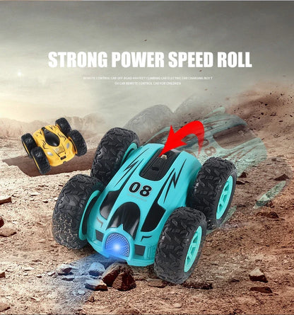 2.4G 4wd High-speed Stunt Car Mini RC Car Double-Sided Drift 360 Degree Dump Truck Drive Jump Children's Toys