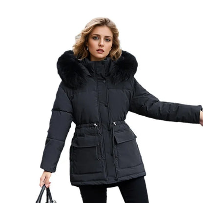 Loose Fit Medium Length Padded Coat Casual and Trendy