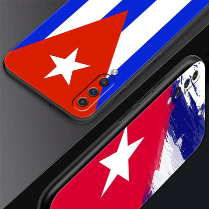 Case For Samsung Silicone Phone Cover Cuba flag Art