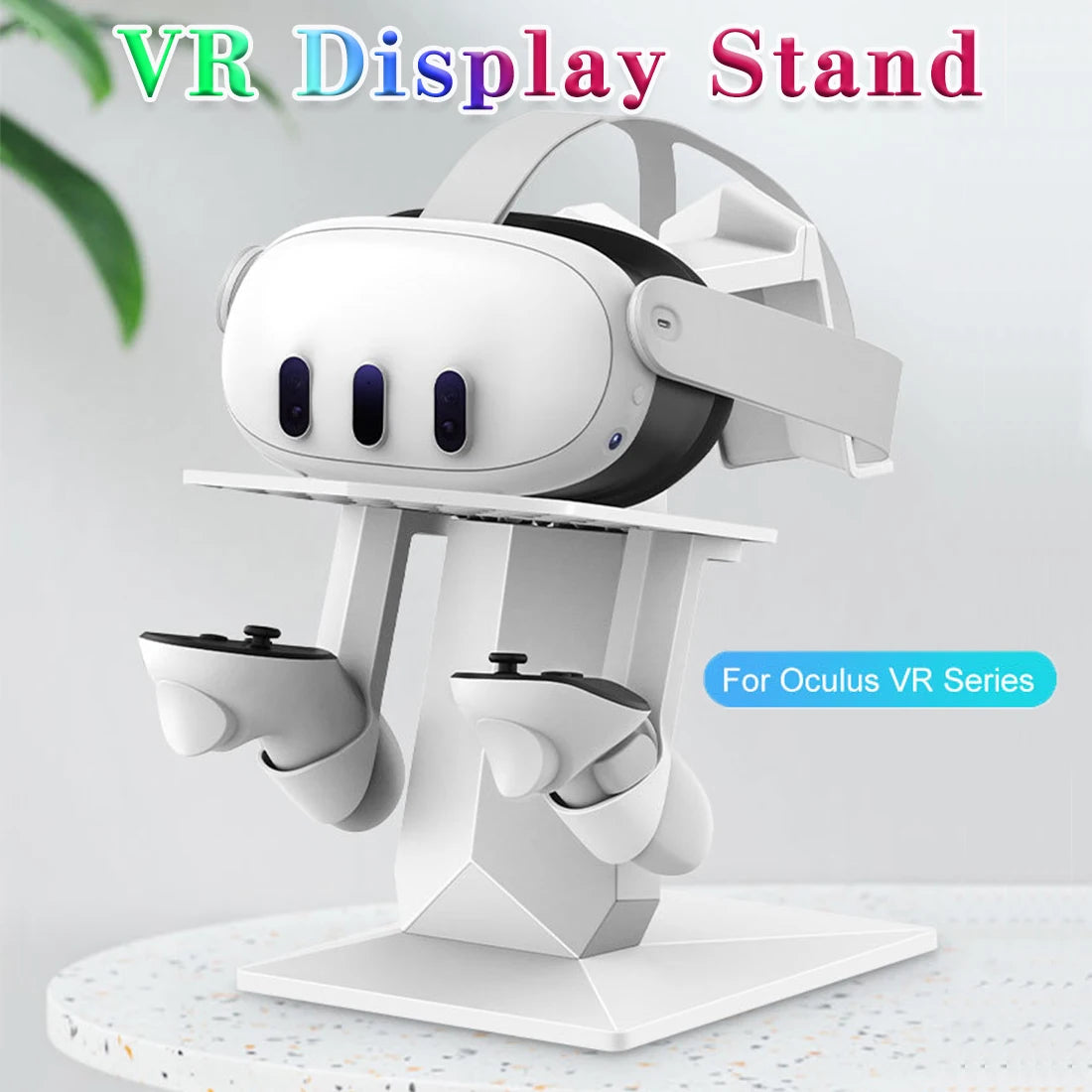 VR Stand Display Holdeand Controller for Meta Quest 3/Meta Quest Pro/Oculus Quest 2/Oculus Quest Rechargeable Display Stand