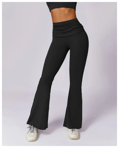 Women's High Waist Flared Yoga Pants for Fitness and Dance