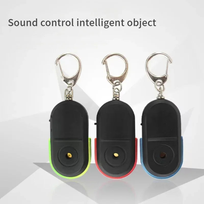 Smart Find Locator Anti-Lost Key Finder Nyckelring Vissling Pip Ljudkontroll LED Ficklampa Bärbar Bilnyckel Mini Finder