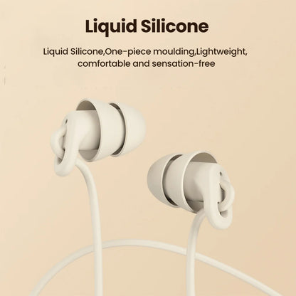 Soft Silicone Headphones Wired Handsfree Type C 3.5mm Jack Earphones In-Ear Sleep Wired Headset With Mic In-line Control Earbuds