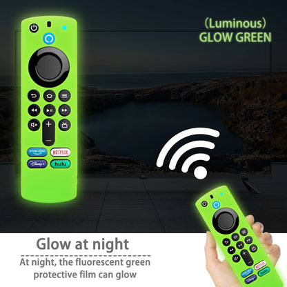 Silikonfodral Passar för Amazon ALEXA Fire Home Smart TV Remote Controll Stick 3:e generationens stötsäker halkskyddsskydd