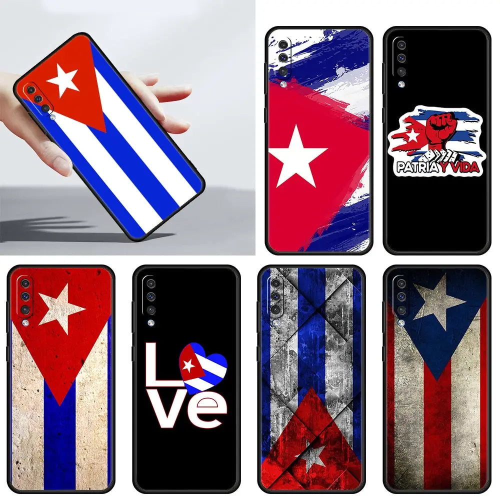 Case For Samsung Silicone Phone Cover Cuba flag Art