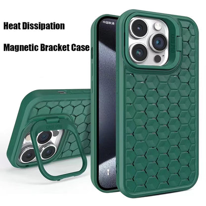 Magsafe Magnetic Heat Dissipation Car Bracket Shockproof TPU Phone Case for iPhone 15 14 13 12 11 Pro Max