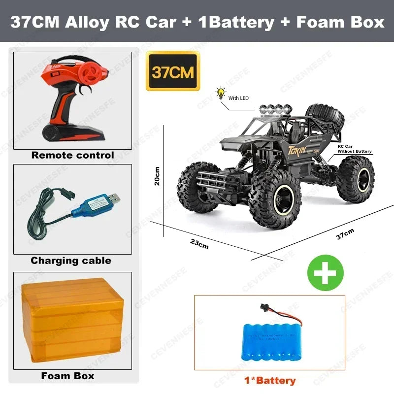 New 4WD RC Cars Off-Road Remote Control Buggy Truck Racing Drift with LED Lights RTR Vehicle for Children’s Toy Gifts