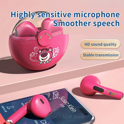 Nya Disney Q50 Stitch Angel Wireless Bluetooth 5.3 hörlurar HiFi Surround Sound Headset Smart Touch Headphone Lång uthållighet