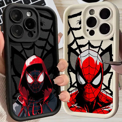 Marvel Spiderman Miles Morales Heroes Telefonfodral För iPhone 11 12 13 14 15 16 Pro Max X Fodral För iPhone 16 Plus Skyddsfodral