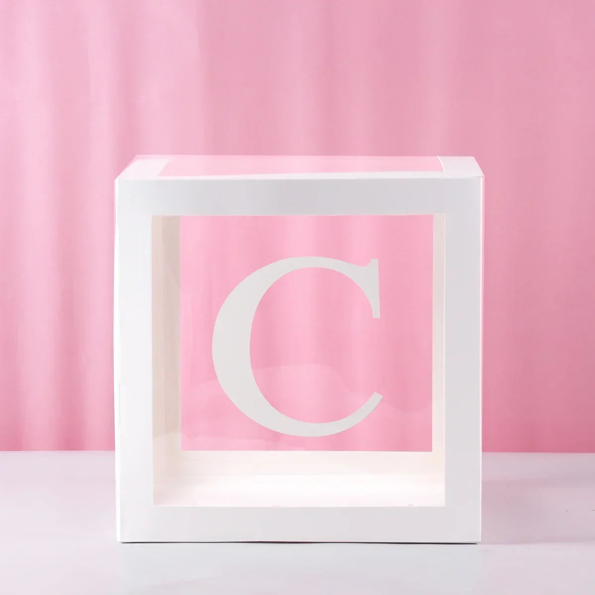 25/27cm Transparent Letter Baby Shower Box Birthday Wedding 1st Birthday Party Decorations Custom Cube Balloon with Letter Box