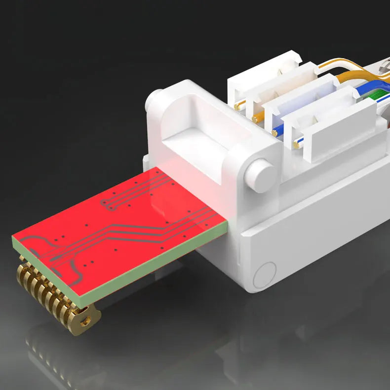 ZoeRax 1PCS Verktygsfri RJ45 CAT6-kontakt Ethernet-termineringspluggar, 23AWG till 26AWG kabel Internetkontakt Installation Verktygslös