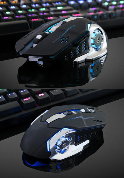 Rechargeable Wireless Mouse Gaming Computer Silent Bluetooth Mouse