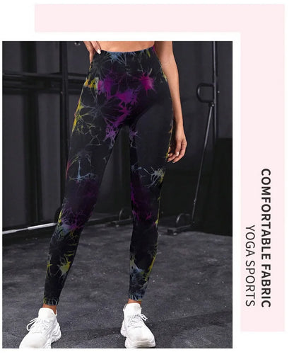 Kvinnors hög midja Tie-Dye Yoga Leggings i 26 färger