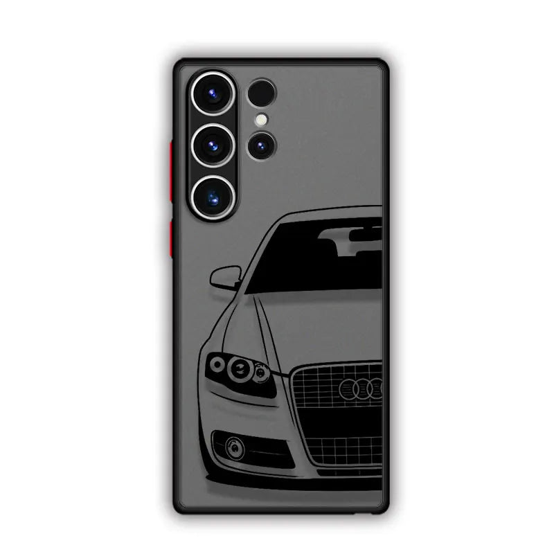 Sport Car Audi Cover Matte Phone Case for Samsung Galaxy