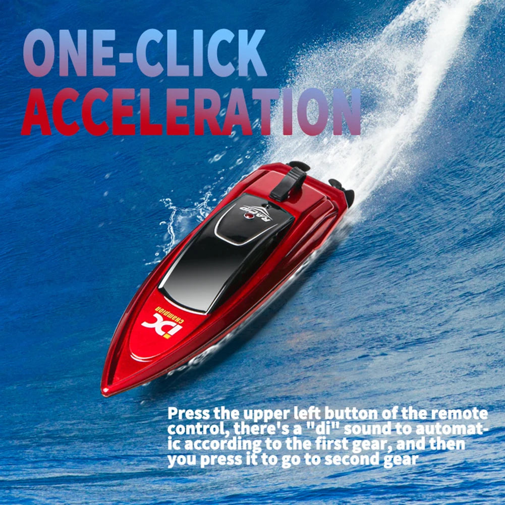 2.4GHz Electric RC Speed Boat Remote Control Watercraft Ship with LED for Kids Adults Holiday Birthday Party Gifts