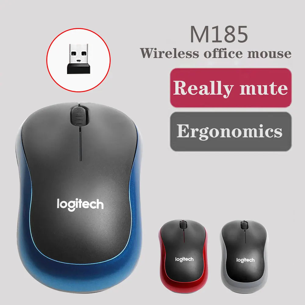 Logitech M185 trådlös mus 2,4Ghz USB-möss USB R-fönster