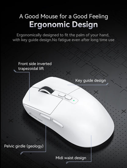 Shark X6 PAW3395 Bluetooth-mus, Tri-Mode Connection, RGB Touch Magnetic Charging Base