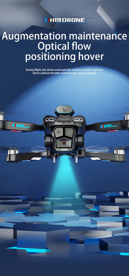 MHD Dual Camera Drone H19 Intelligent skärmkontroll Drone Borstlös Servojustering Lång uthållighet Professionell Quadcopter-leksak